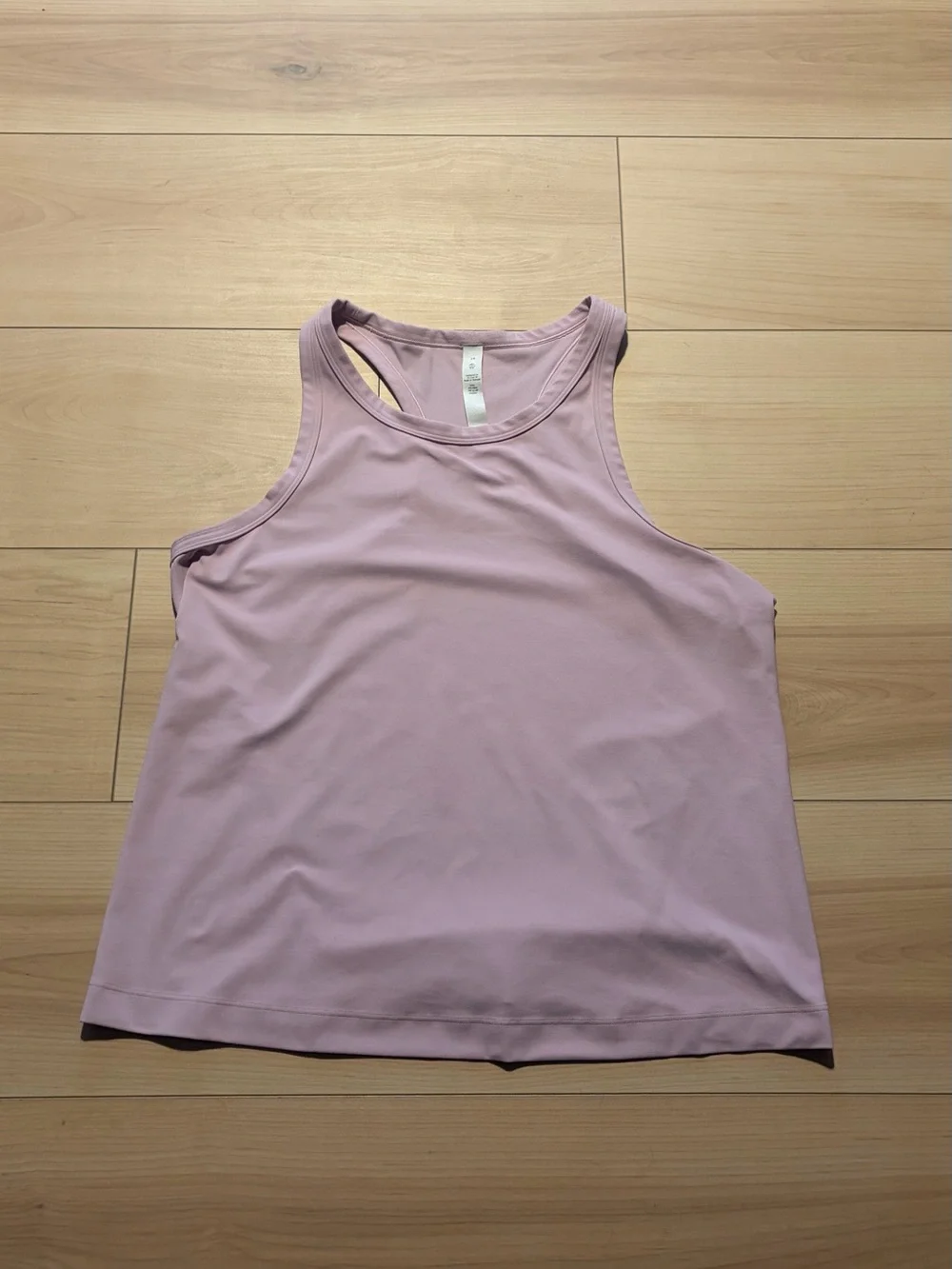 Lululemon Light Pink High Neck Racerback Workout Tank Top Size 14